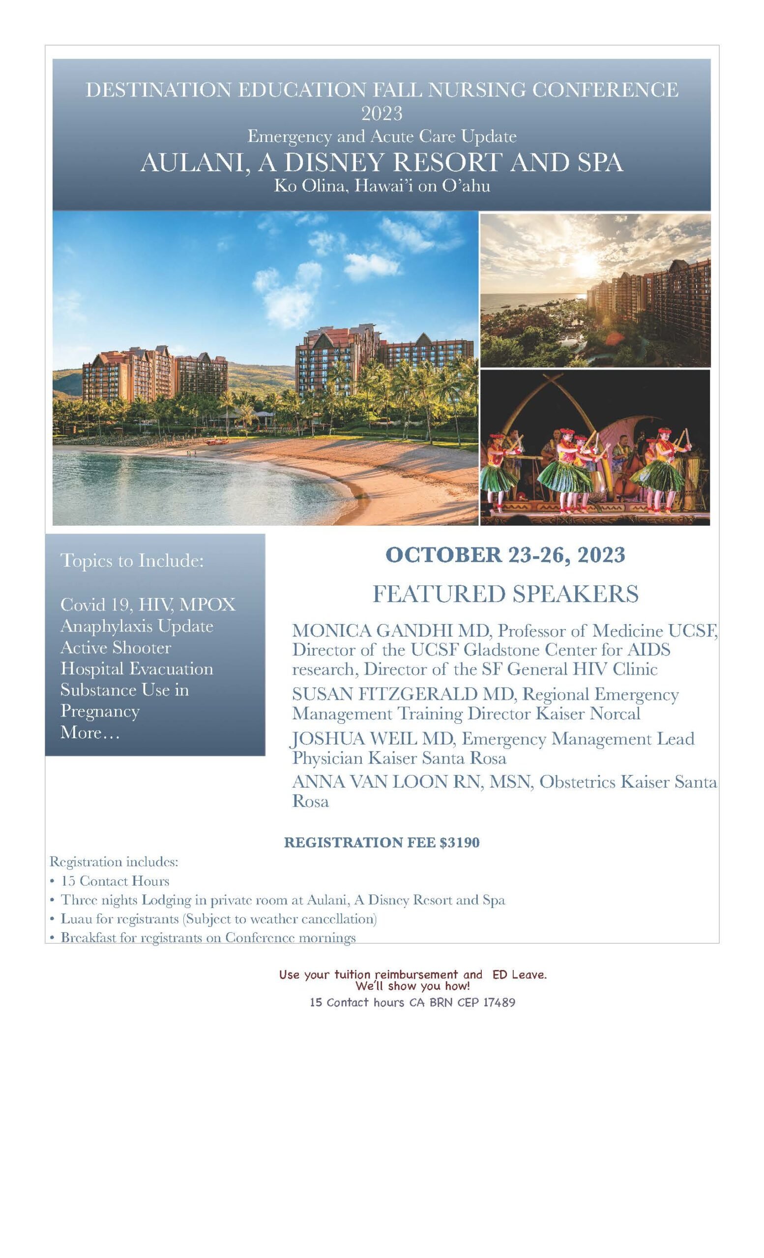 Fall Nursing Conference 2023 – Destination Education